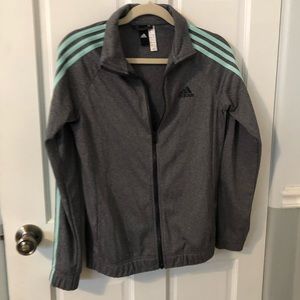 Adidas women’s gray size small zip up jacket.